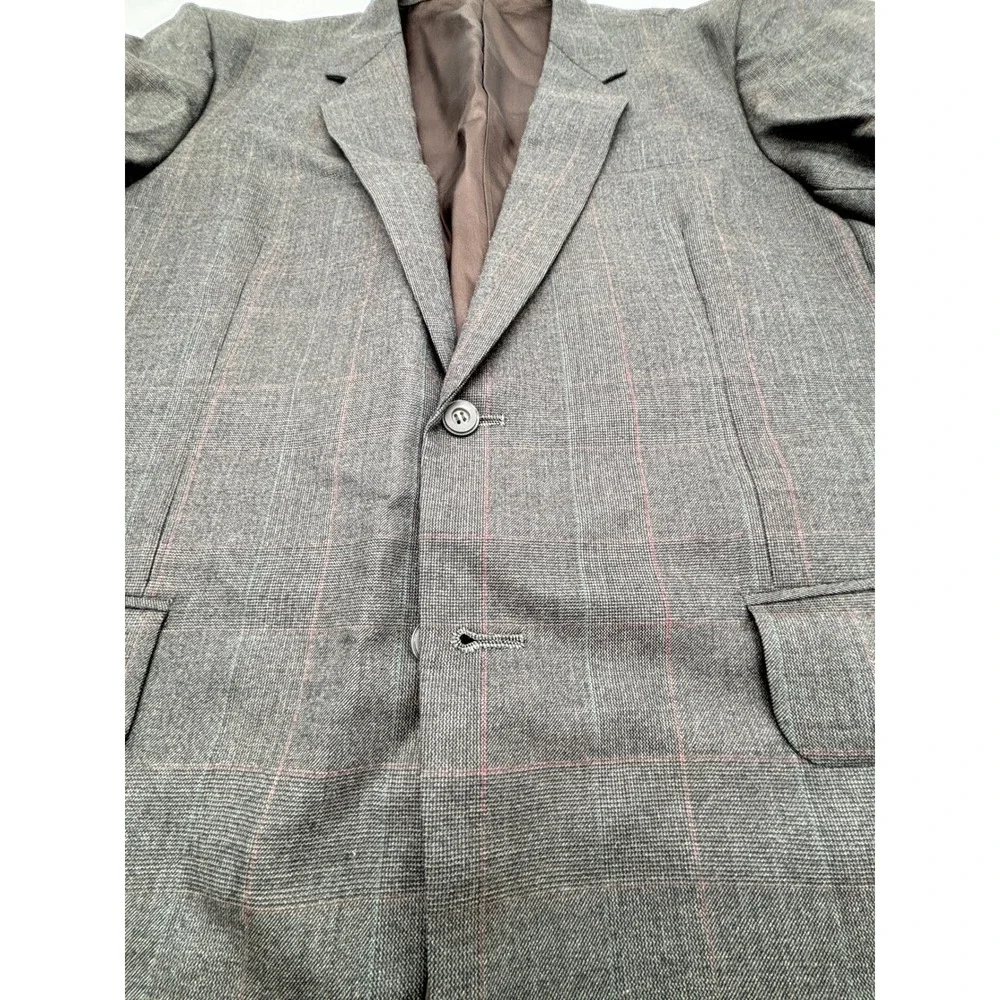 Chang's Tailoring Co Hand Tailored Custom Made 3 PIECE‎ SUIT MEN 46Rx36X30